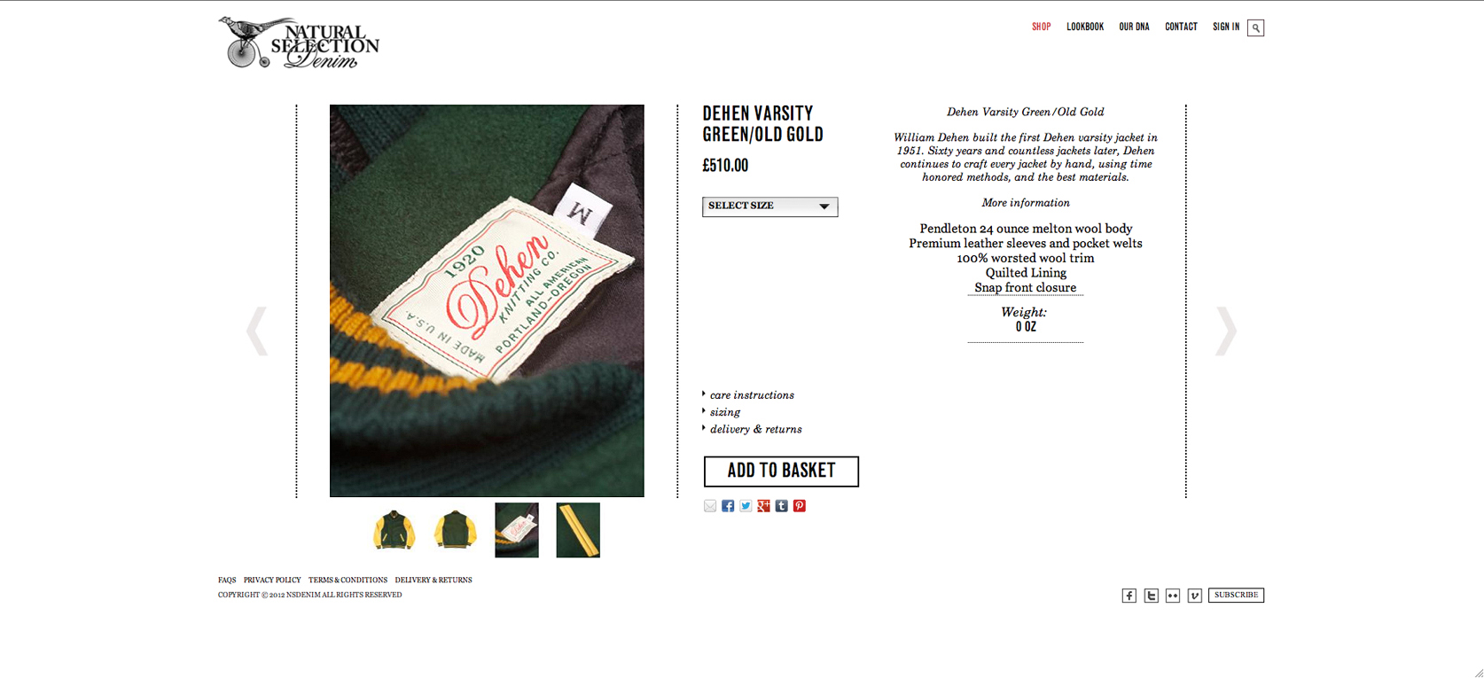 Natural Selection Dehen Varsity Jackets