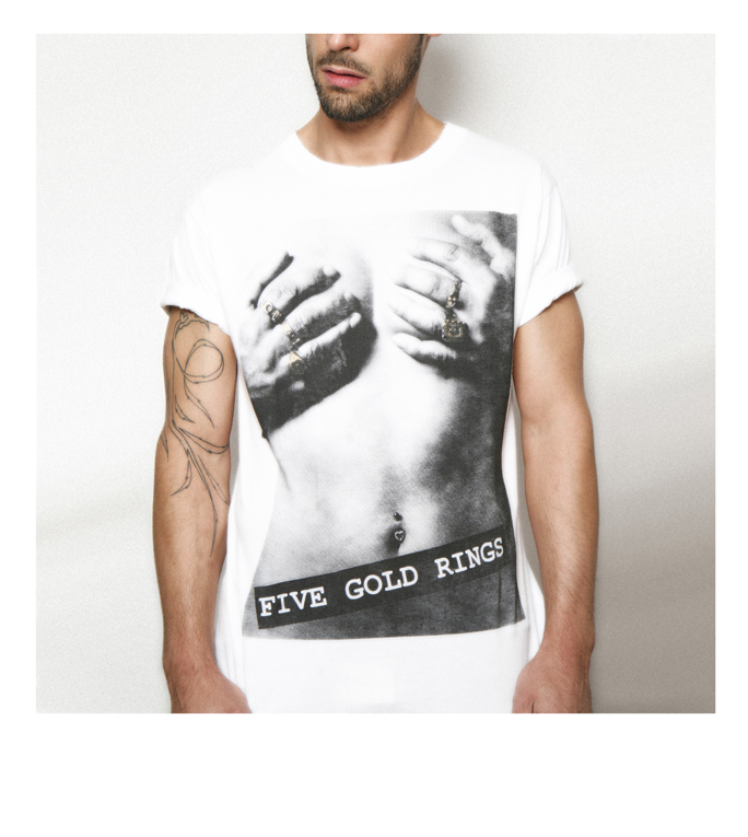 Chateau Roux Christmas t-shirt collection / five gold rings